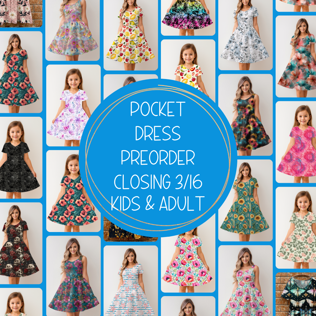 POCKET DRESS PREORDER CLOSING 3/16