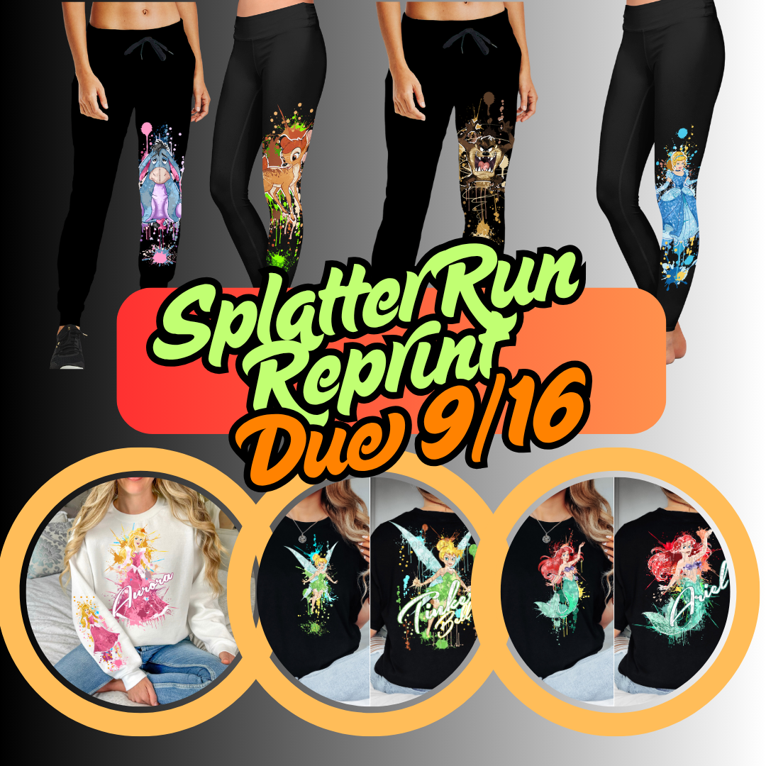 SPLATTER RUN PREORDER CLOSING 9/16