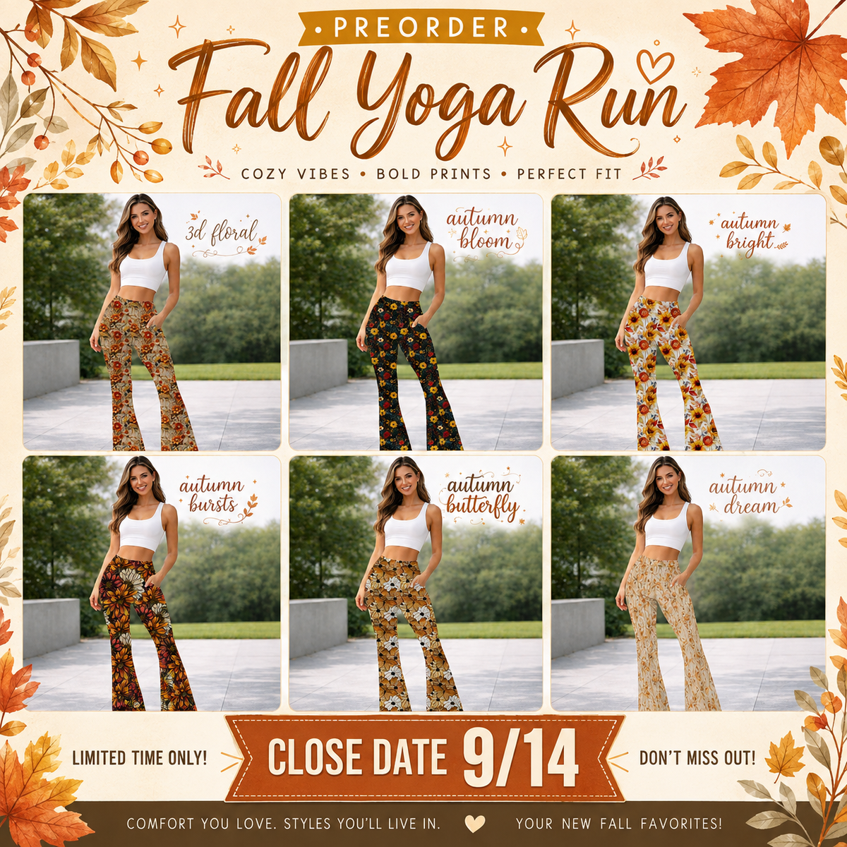 FALL FLARE PREORDER CLOSING 9/14