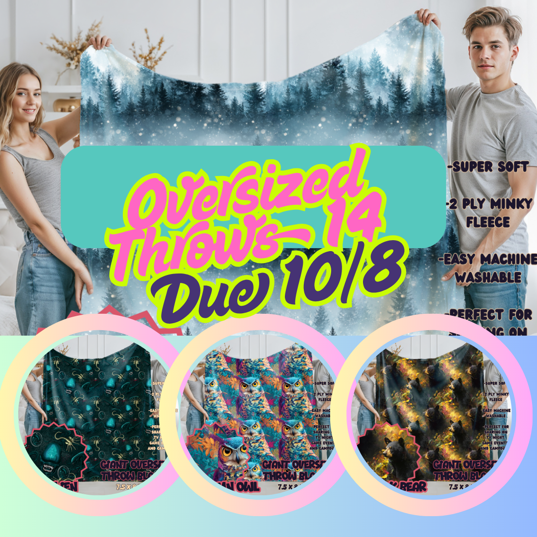 OVERSIZED THROW  BLANKET PREORDER CLOSING 10/8