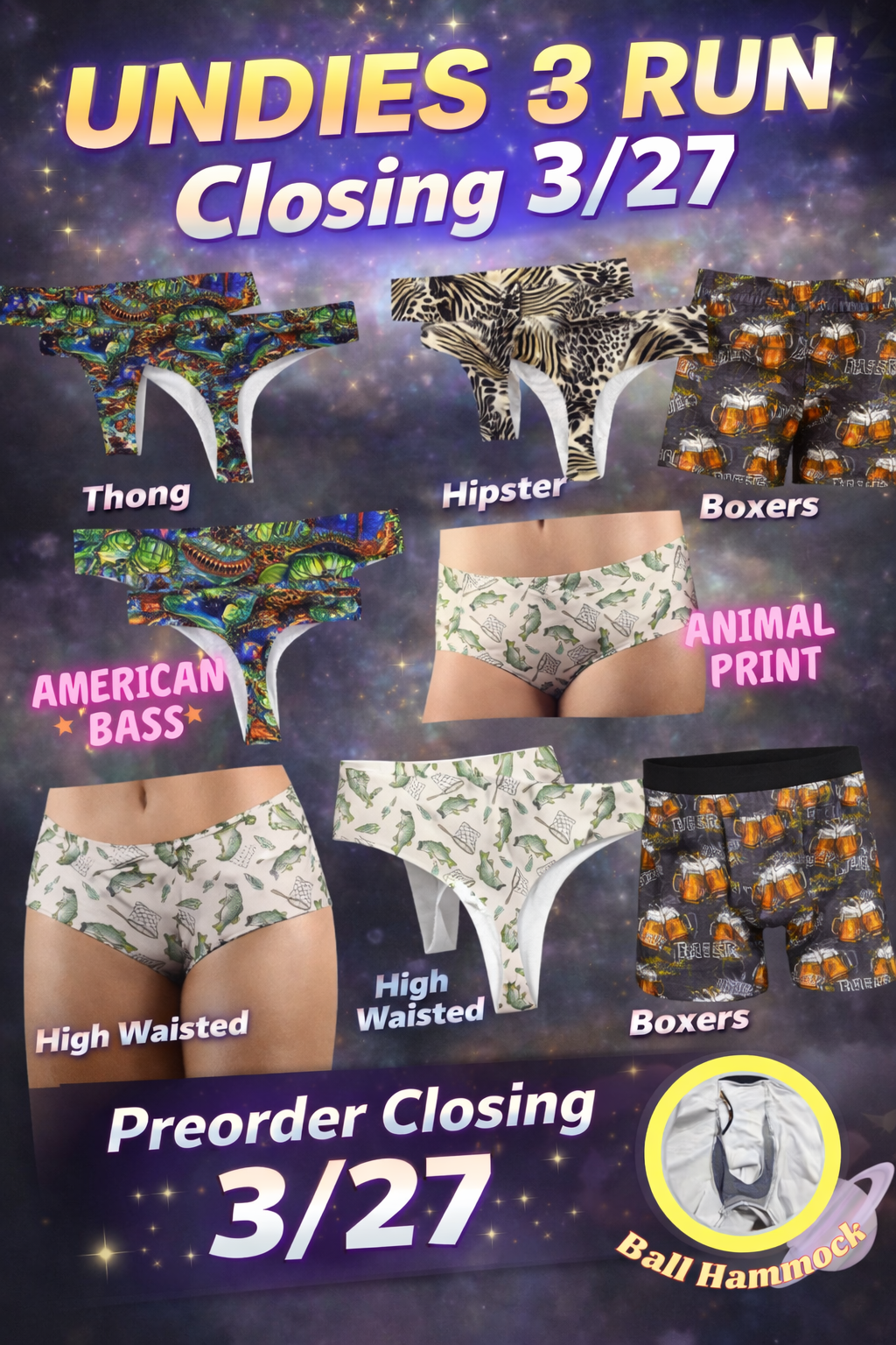 UNDERWEAR 3 PREORDER CLOSING 3/27