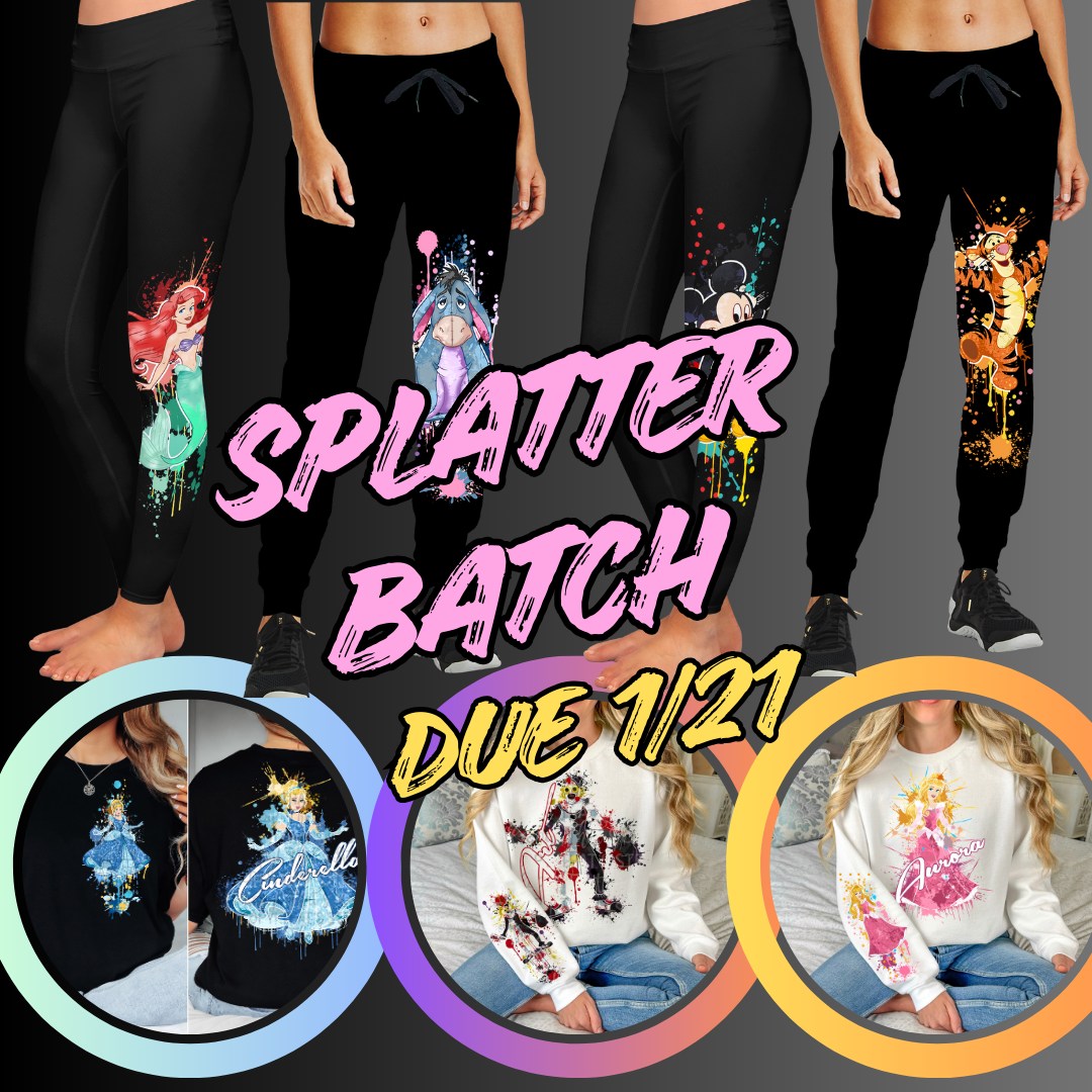 SPLATTER RUN PREORDER CLOSING 1/21