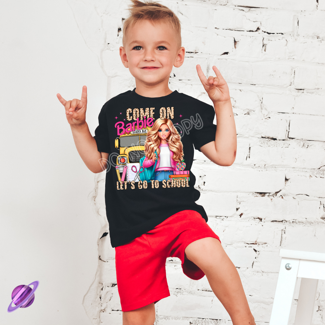 PINK DOLL TO SCHOOL TEE