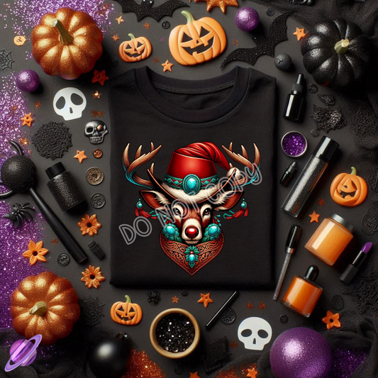 LEATHER RUDOLPH PATCH TEE