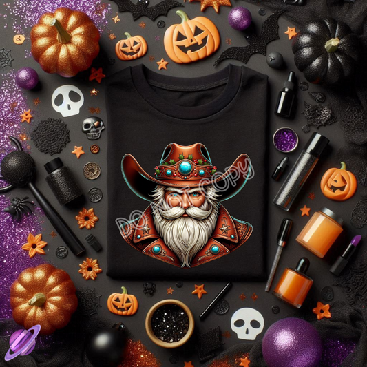 LEATHER SANTA PATCH TEE