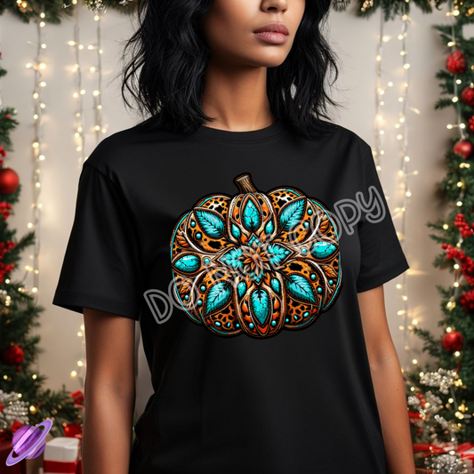 TURQUOISE PUMPKIN TEE