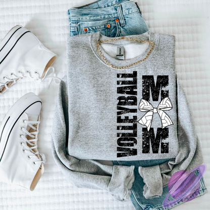 SPORTS MOM COLLECTION WITH BOW SWEATSHIRT (MULTIPLE OPTIONS - PUT THE OPTION IN THE ORDER NOTES)