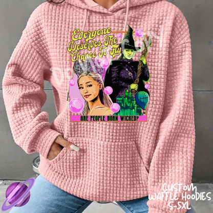 DESERVES A CHANCE - CUSTOM WAFFLE HOODIES PREORDER CLOSING 11/19