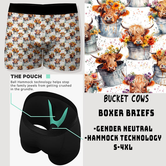 CAMI/UNDERWEAR RUN- BUCKET COWS-BOXER BRIEF