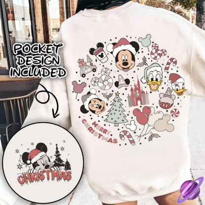 CHRISTMAS MAGIC SWEATSHIRT W/ POCKET PRINT