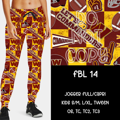 FBL14 - FBL BOTTOMS - JOGGER /CAPRI PREORDER CLOSING 9/10