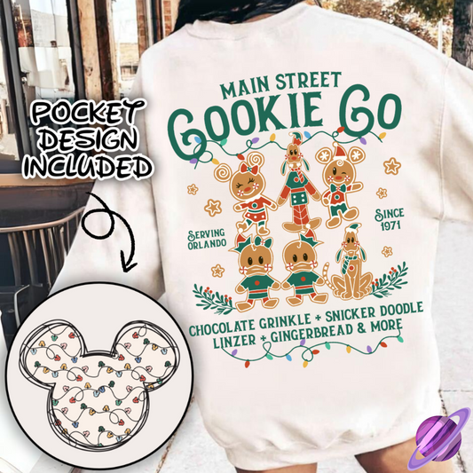 MAIN ST COOKIE CO SWEATSHIRT W/ POCKET PRINT