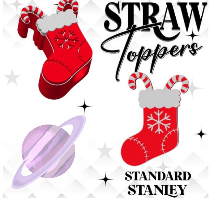 STOCKING- 3D PRINTED STRAW CHARM