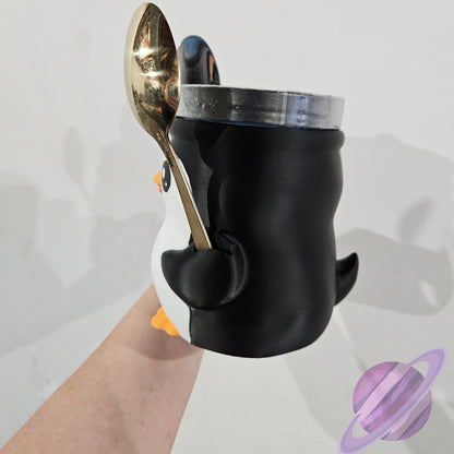 PEBBLE THE PENGUIN- 3D PRINTED ICE CREAM PINT HOLDER