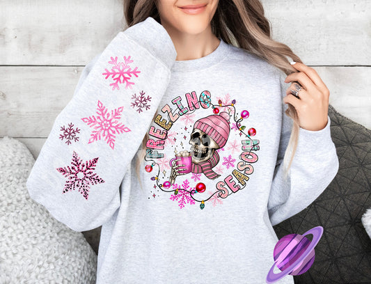 PINK FREEZIN SEASON CREWNECK SWEATSHIRT