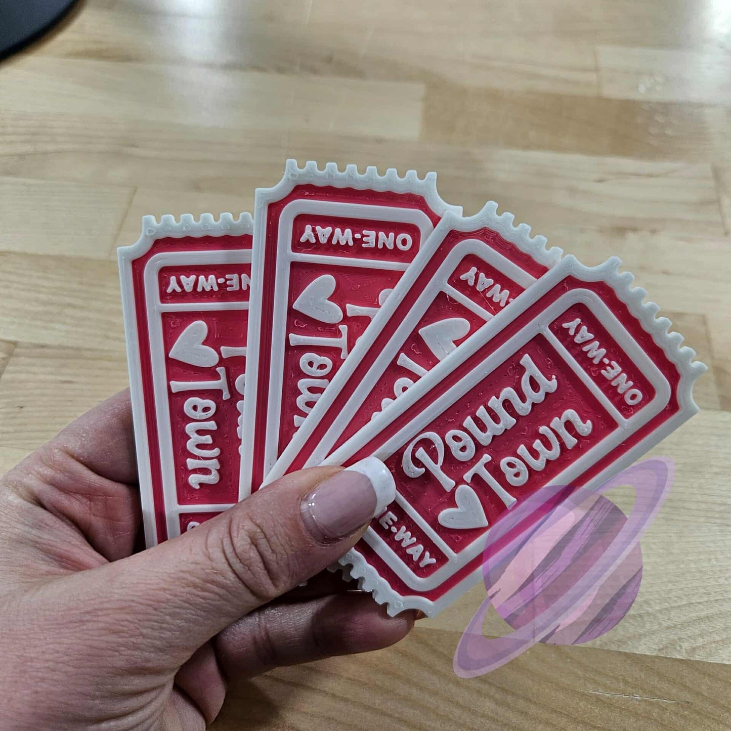 POUND TOWN TICKET 4 PACK- 3D PRINTED