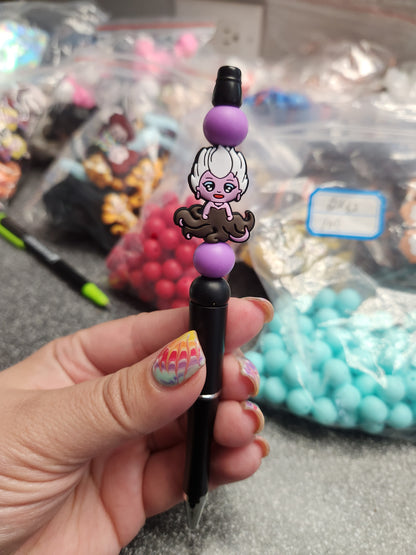 Octopus Witch Silicone Beaded Pen or Keychain