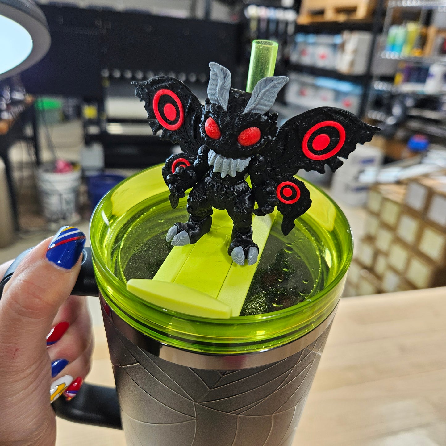 MOTH MAN-3D PRINTED STRAW BUDDY