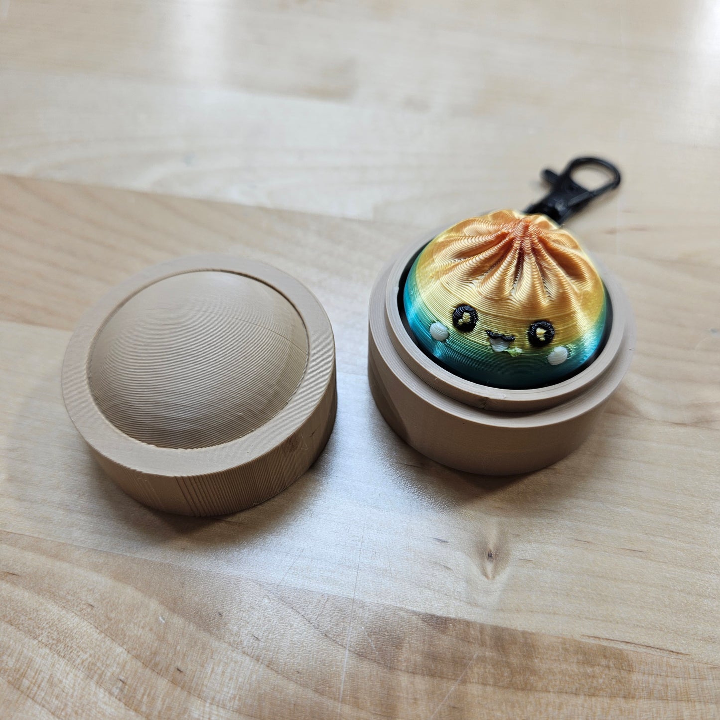 5 PACK MYSTERY FIDGET CLICKER DUMPLING KEYCHAINS- 3D PRINTED