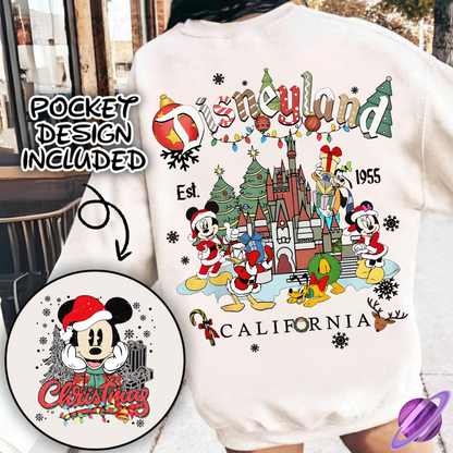 D CALI HOLIDAY 1 SWEATSHIRT W/ POCKET PRINT