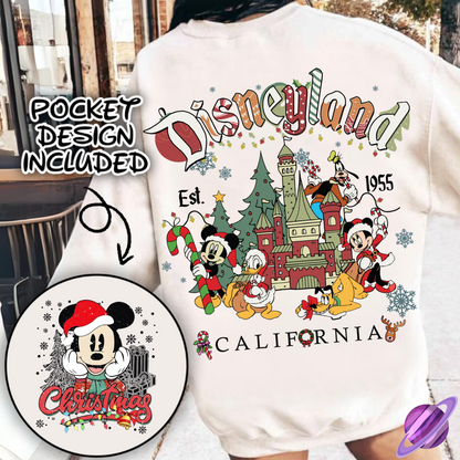 D CALI HOLIDAY 2 SWEATSHIRT W/ POCKET PRINT