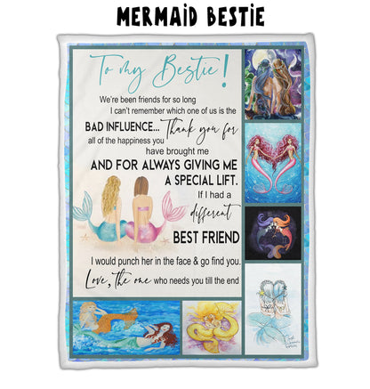 Mermaid Bestie - Letter Sherpa Blankets- Preorder Closing 10/2