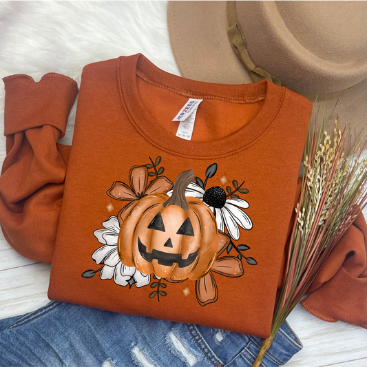 FLORAL PUMPKINS SWEATSHIRT