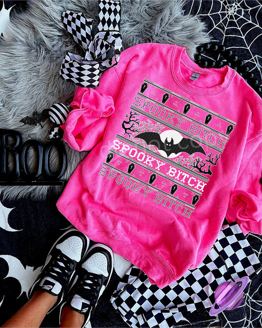 SPOOKY BITCH- CREW NECK SWEATSHIRT