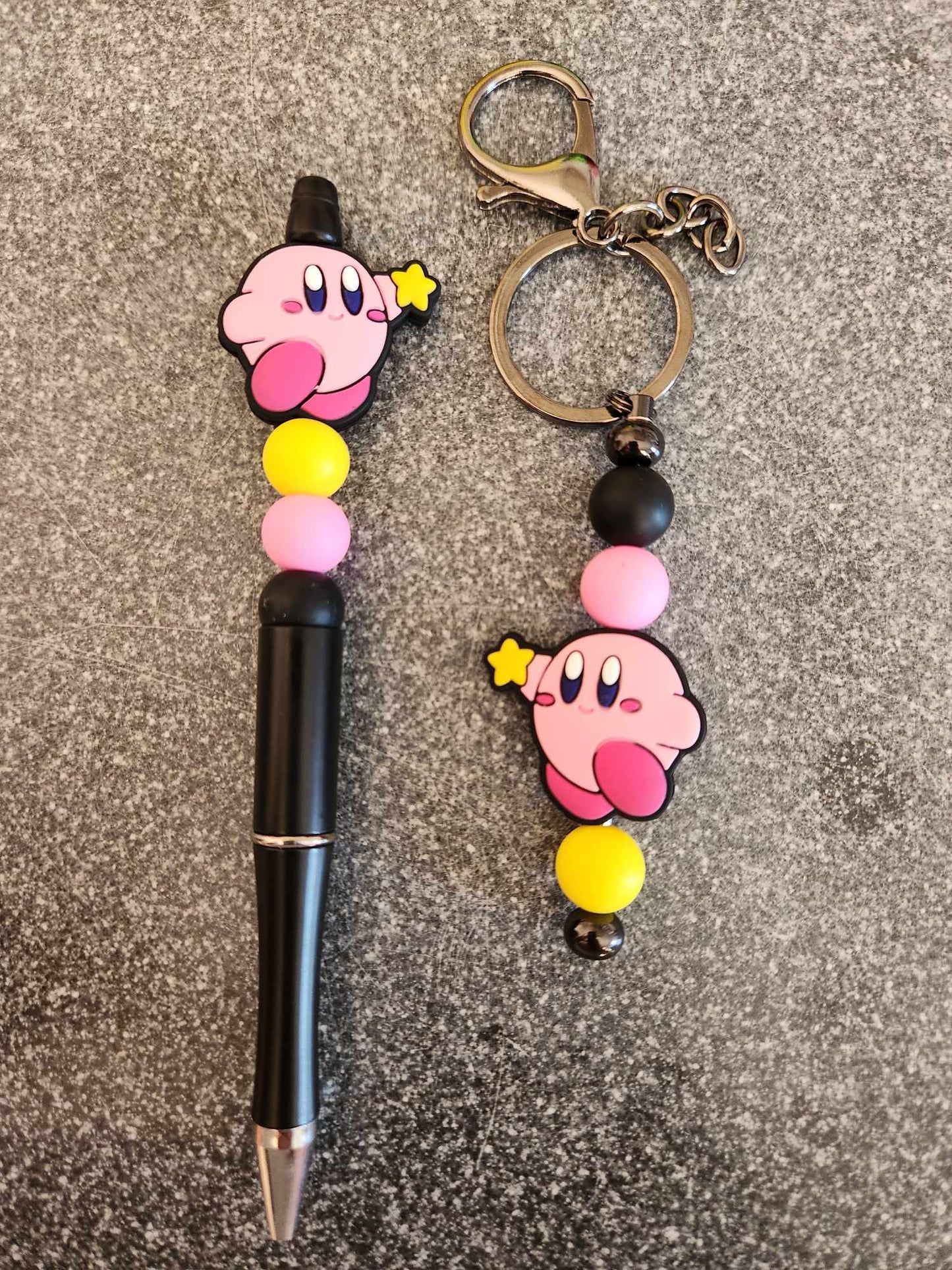 Pink Guy Silicone Beaded Pen or Keychain