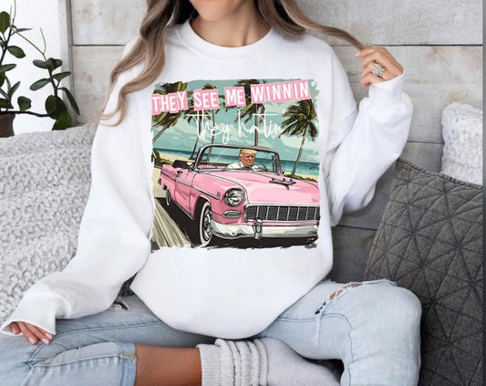 THEY SEE ME WINNIN - CREW NECK SWEATSHIRT