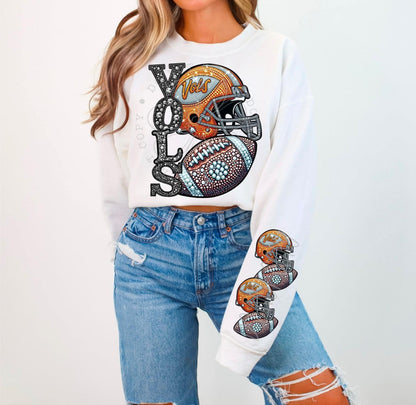 BLING VOL 1 CREWNECK SWEATSHIRT W/ SLEEVE PRINT
