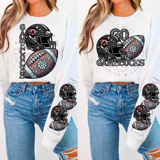 BLING GAMEC SWEATSHIRT W/ SLEEVE PRINT