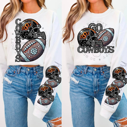 BLING OSCOW SWEATSHIRT W/ SLEEVE PRINT