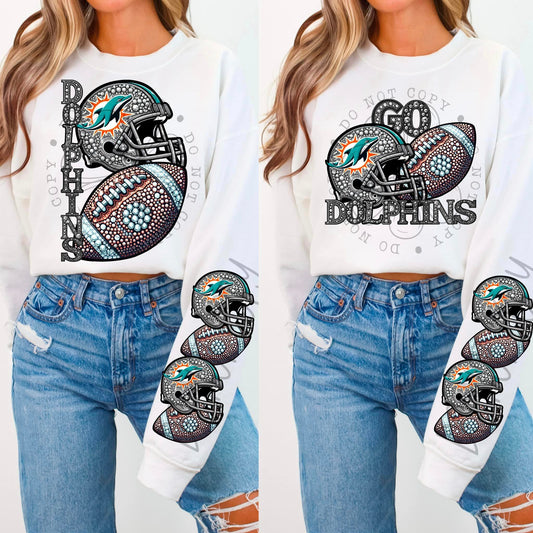 BLING DOLF SWEATSHIRT W/ SLEEVE PRINT