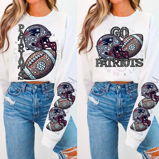 BLING PATS SWEATSHIRT W/ SLEEVE PRINT