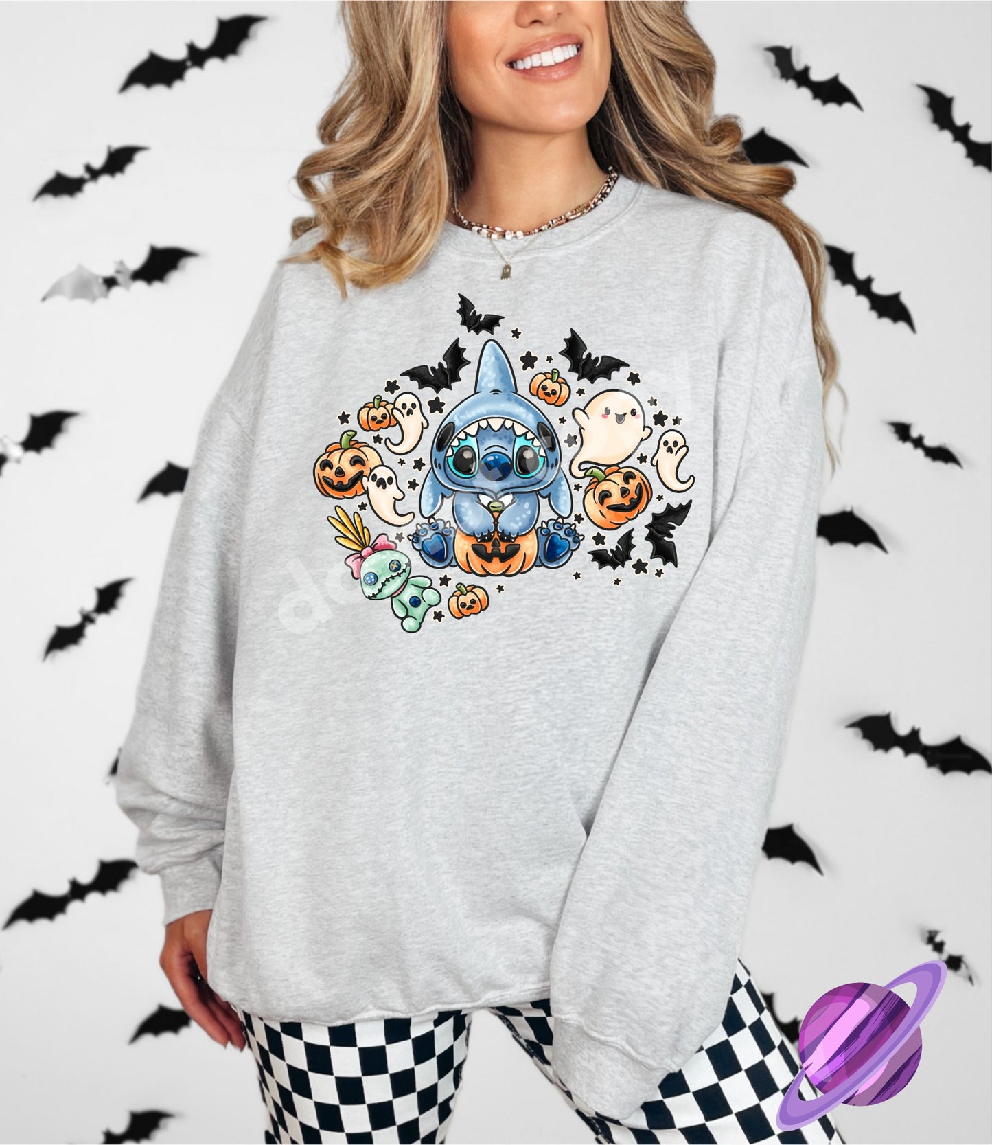 SHARK ALIEN- B97 - CREW NECK SWEATSHIRT