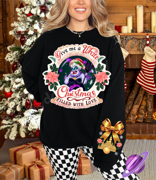SEA WITCH- CREWNECK SWEATSHIRT  W/ SLEEVE PRINT