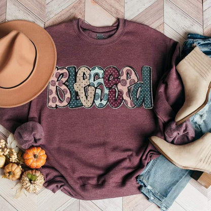 BLESSED- CREW NECK SWEATSHIRT