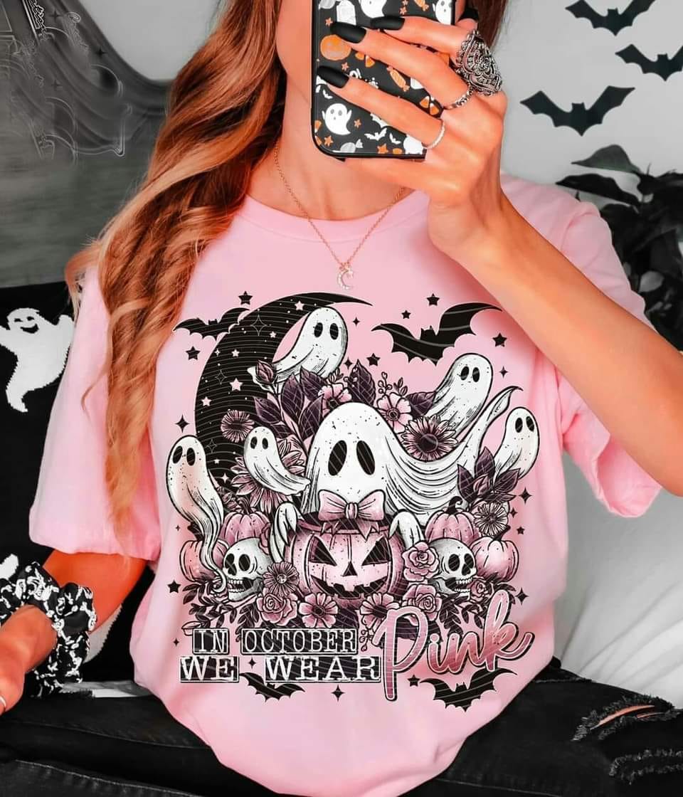 SPOOKY BREAST CANCER AWARENESS TEE