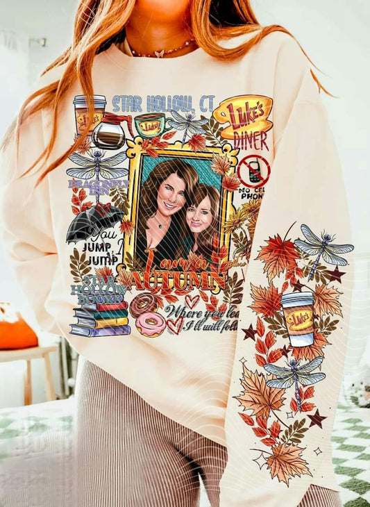 COFFEE GIRLS SWEATSHIRT W/ SLEEVE PRINT