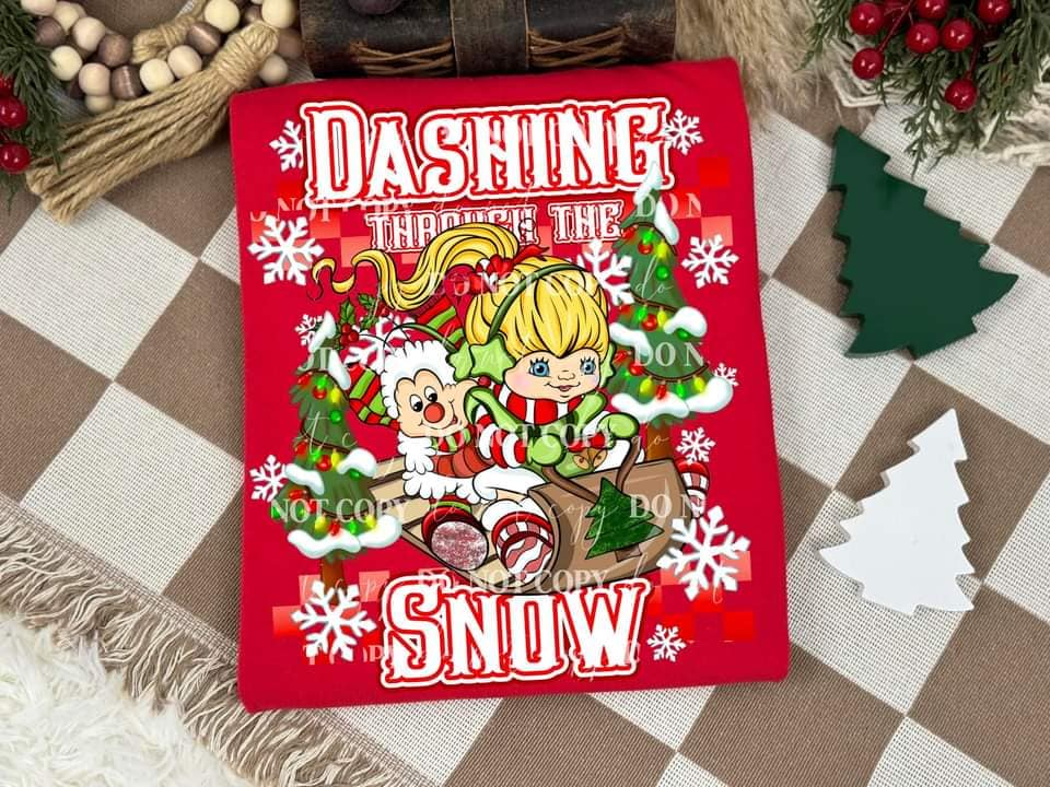 DASHING THROUGH THE SNOW TEE