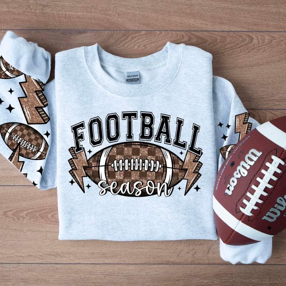 FOOTBALL SEASON SWEATSHIRT W/ SLEEVE PRINT