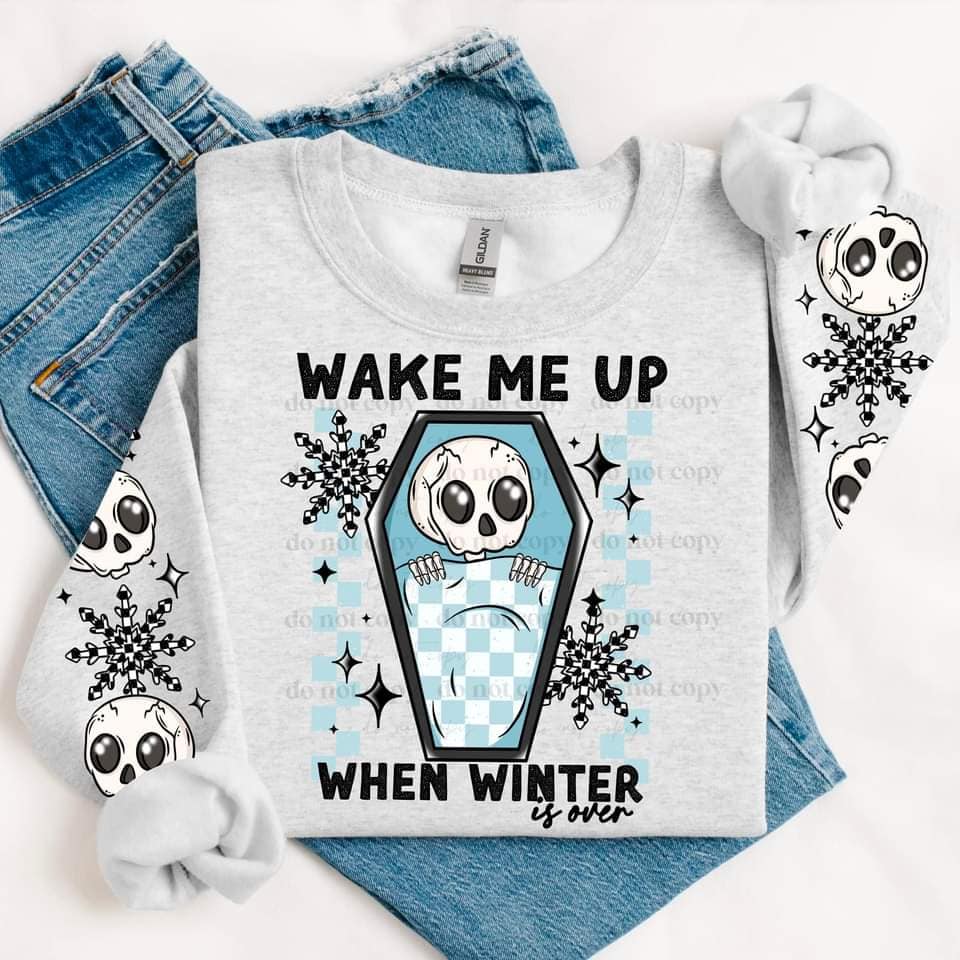 WAKE ME UP SWEATSHIRT W/ SLEEVE PRINT