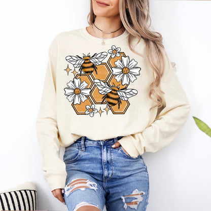 FLORAL BEES SWEATSHIRT