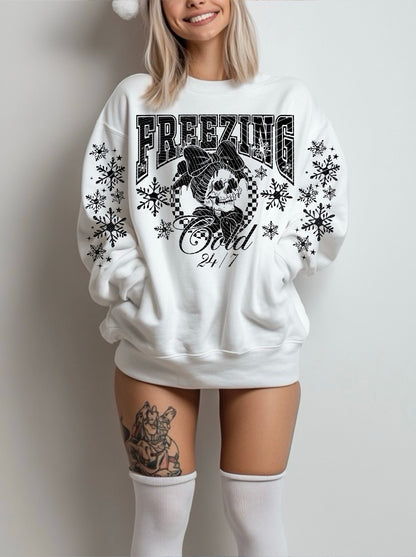 FREEZING COLD 24/7 BLACK W/ SLEEVE PRINT