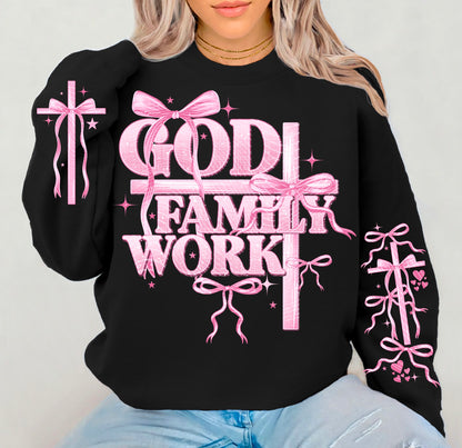 GOD FAMILY WORK W/ SLEEVE PRINT