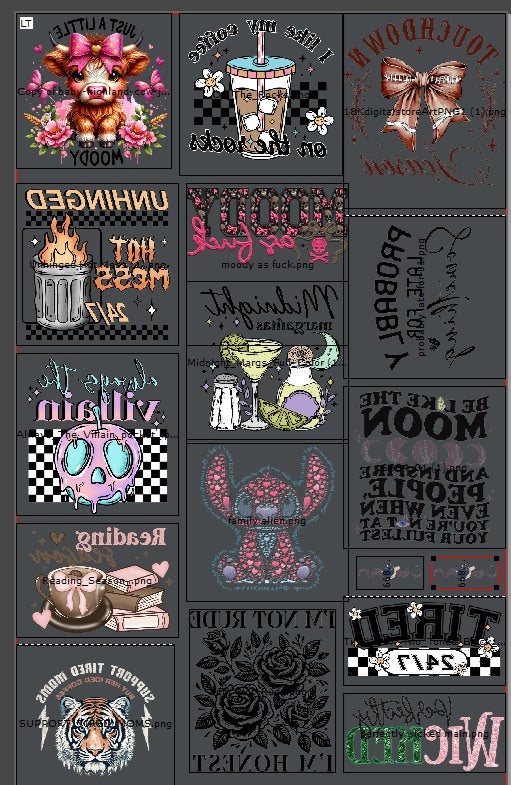 GENERAL THEMED 12/10 GANGSHEET 36X60CUSTOM GANG SHEET DTF Heat Transfer