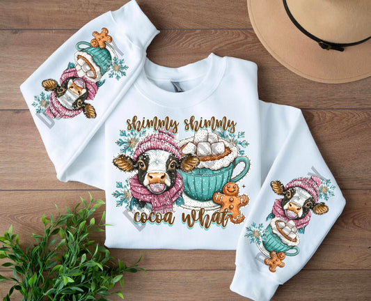 SHIMMY SHIMMY COCOA WHAT SWEATSHIRT W/ SLEEVE PRINT