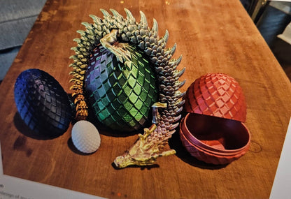 3D PRINTED DRAGONS AND EGGS (3 SIZES)