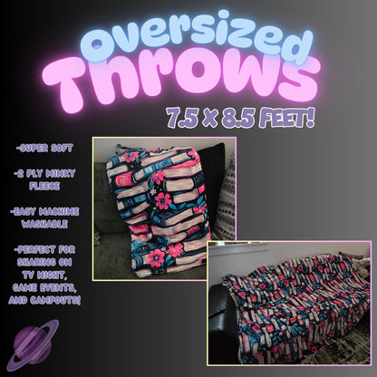 NEON SUNFLOWER- OVERSIZED THROW BLANKET